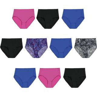 Hanes Womens Microfiber Pants Pack Fugt-wicking Stretch Underwear 10-Pack (farver kan variere) Briefs Assorterede farver 10-Pack Biefs 8 US US
