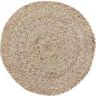 Dixie Elin dækkeserviet twist Ø38 cm Natur/Grå