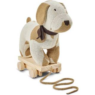 Smallstuff - Pull Along Dog offwhite/ nature