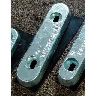 Zinkanode Tecnoseal, til bovpropel, passer Vetus, 250 x 63 x 29 mm, C/C 140 mm