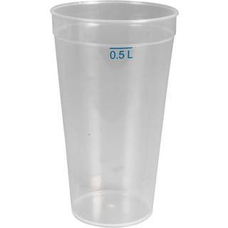 Plastikglas, Flergangsbrug, Klar 50 cl, 12 stk.
