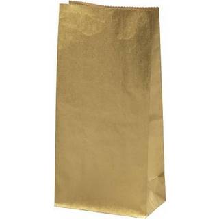 Elegante Guld Papirposer 6,5x11 cm - 10 stk.