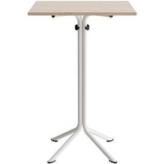 Bord Atlas 1133 700x700x1080mm, Hvidpigmenteret eg med hvidt understel