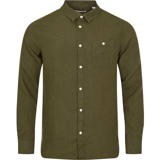 Regular Linen Skjorte, Burned Olive, M