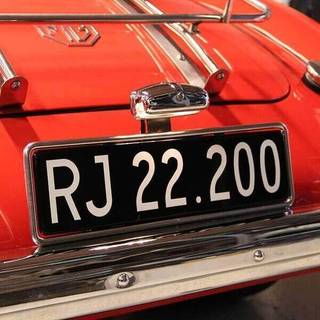 Nummerpladeramme Retro Rustfrit Stål - Mål (BxH) 41x11 cm -1 stk - Hurtig levering