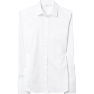 Satin Shirt Blouse in white plain