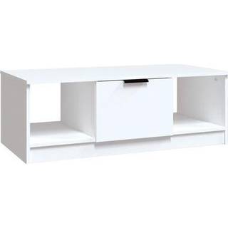 Sofabord 102X50X36 Cm Konstrueret Træ - Hvid