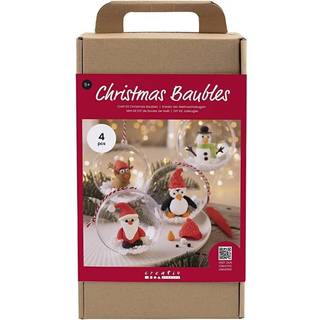 Creotime DIY Sæt Julekugler Lufttørrende Ler