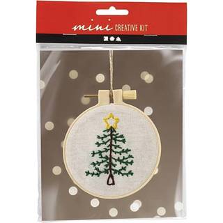 DIY Broderi Kit: Personligt Juletræ til Ophæng