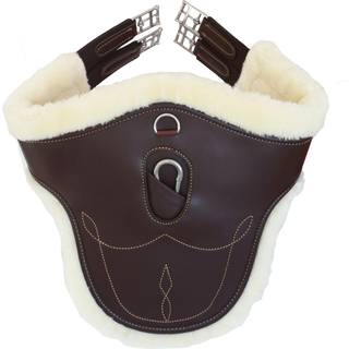 Kentucky Horsewear - Springgjord m. Plade & Lammeskind - Brun - 140 cm