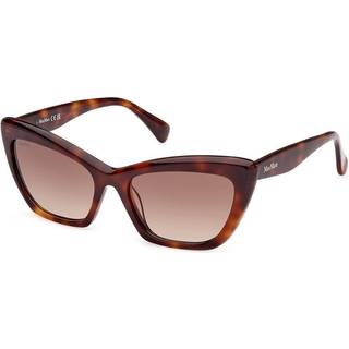 Max Mara Kvinde MM0063 LOGO14 52F Solbriller Acetat Havana Brun Cat Eye Normal Skygge