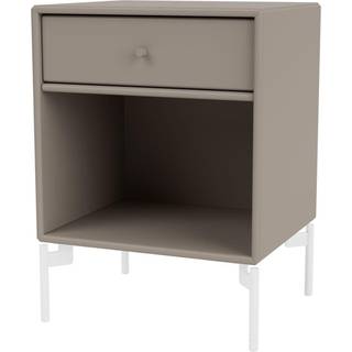 Montana DREAM sengebord med ben - 141 Truffle (Quickship) - Snow