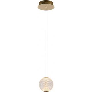 Cintra hængelampe, Ø 14 cm, transparent/guld, akryl