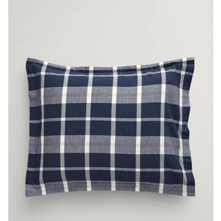 Gant Home Flannel Check Pudebetræk 50x60 Cm - Pudebetræk Bomuld Marine - 851030801-410