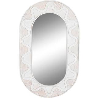 Vægspejl DKD Home Decor Hvid