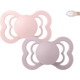 BIBS Supreme Sut - 2-Pak - Str. 1 - Silikone - Blossom/Dusky Lilac