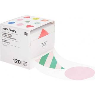 Paper Poetry Sticker Happy Birthday Formen 5,5cm 120 Stück auf der Rolle