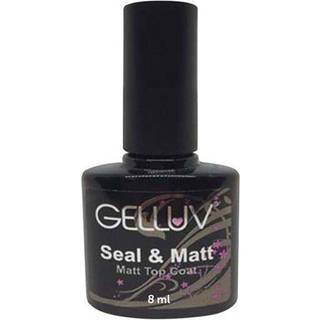 Gelluv Seal & Matt Nail Gels Top Coat No Wipe Soak Off UV LED Lak Base 8ml