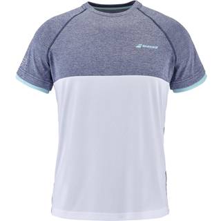 Babolat Play Crew Neck Tee White/Blue