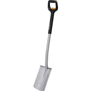 Fiskars Xact Spade, afrundet blad (teleskopskaft)