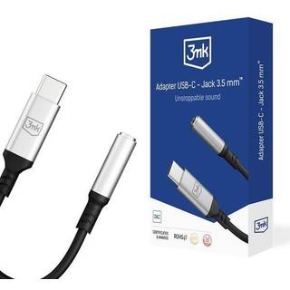 3mk USB-C adapter - 3.5 mm minijack - sølv