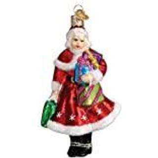 Old World Christmas Mrs. Claus går på indkøbsglasblæst ornament til juletræ