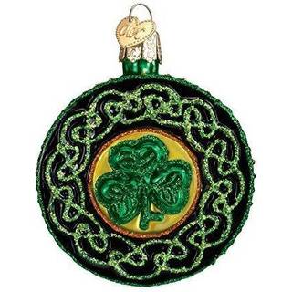 Old World Christmas Ornaments: Irish Gift Collection Glass blæst ornamenter til juletræ keltisk broche 3 multi farve