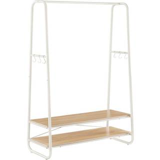 Vasagle Industrial Pipe Clothes Rack, Oak and Cream