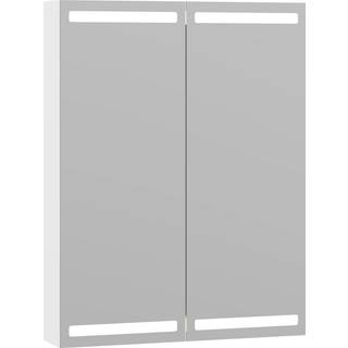 Scanbad Luna Level Spejlskab 80x60 cm m/2 låger - hvid mat
