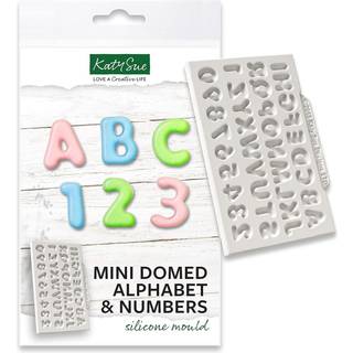Mini Domed Alphabet & Numbers, Silikone Form - Katy Sue