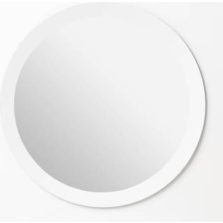 Hvidt rundt spejl | 70 cm. magnetisk spejl med hvid kant