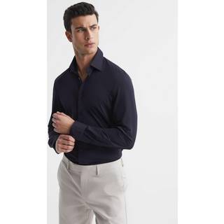 Reiss Reiss White Voyager Regular Fit Travel Shirt