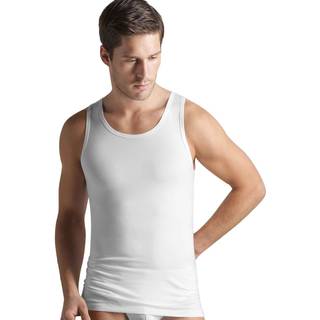 HANRO Herren Tank Top weiß Baumwolle & Mix unifarben