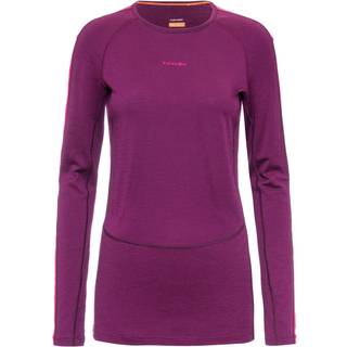 Icebreaker Women's Zoneknit 200 Long Sleeve Crewe Nightshade/Electron Pink/Cb, Nightshade/Electronpnk/Cb, XS