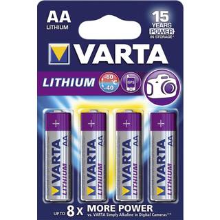 Varta Ultra Lithium AA / LR6 - 4 -pakning