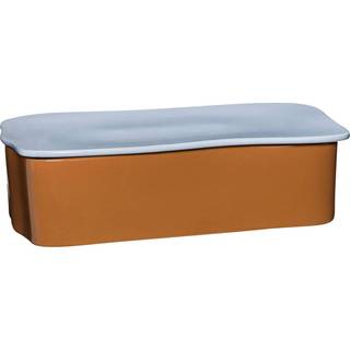 Hübsch Amare Large organiser, brun/lyseblå, 33 x 19 cm