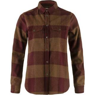 Fjällräven Women's Canada Shirt L/S Skjorte Damer størrelse L farve brun