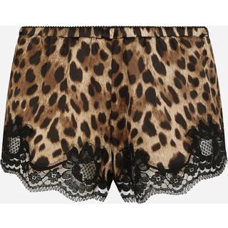 Dolce&Gabbana Leopard silk-blend briefs - beige - XS