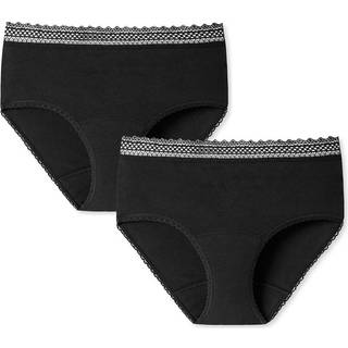 Schiesser 2-pak Secret Care Panties - Black - 38/40