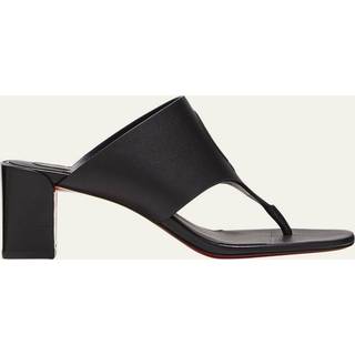 Christian Louboutin CL Tongamule leather sandals - black - EU 40.5