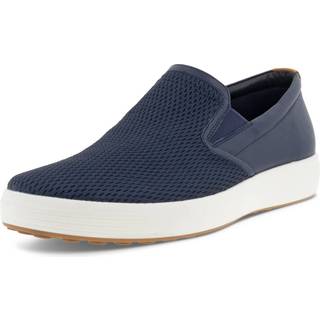 ECCO Soft 7 M - Sneakers i nubuck til herrer - Blå - Size: 42 (UK 8-8.5)