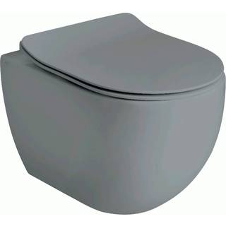 Lavabo Glomp rimless væghængt mini (kompakt) toilet - Mat grå