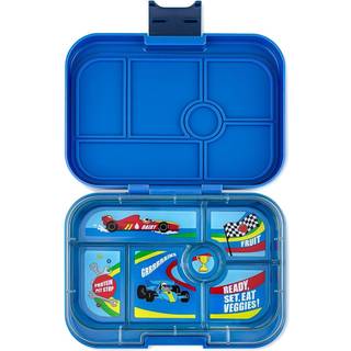 Yumbox Original Bento Madkasse Blå/racerbil Med 6 Rum