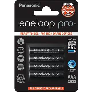 Panasonic eneloop Pro Batteri AAA - 4er-Blister (BK-4HCDE/4BE)
