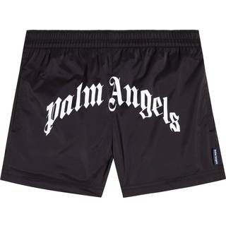 Palm Angels Kids Logo swim trunks - black - Y 10