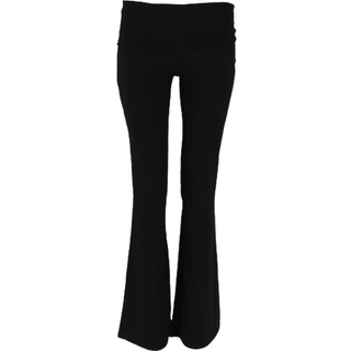 Gina Tricot-Soft touch folded trouser-flare bukser-Sort-M-Dame