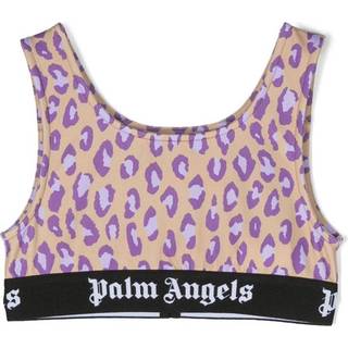 Palm Angels Kids Leopard-print sports bra - multicoloured - Y 10