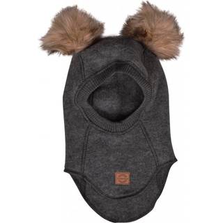 Mikk-Line - Wool Fullface w. Pom Pom - Anthracite Melange - 50/56