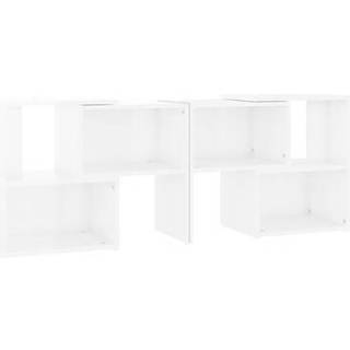 tv-skab 104x30x52 cm konstrueret træ hvid