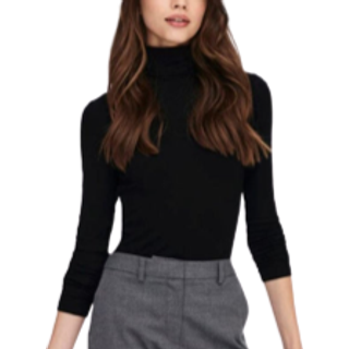 ONLY Onlsille Roll Neck Top Jrs Black XL